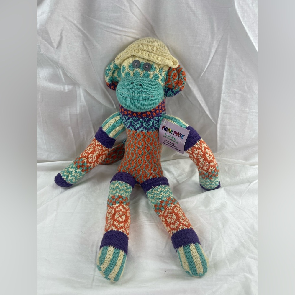 ⭐️Prime Mate Colorful Knit Sock Monkey